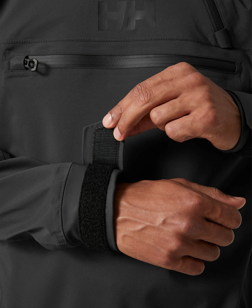Frictionless Inner Layer FOIL SHELL SMOCK, Ebony