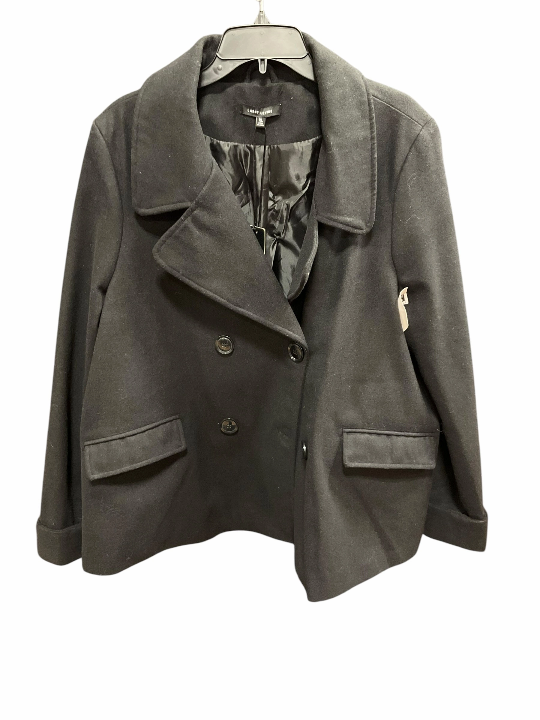 Coat Other By Larry Levine In Black, Size: Xl Odor Resistant Fabric Travel Fit