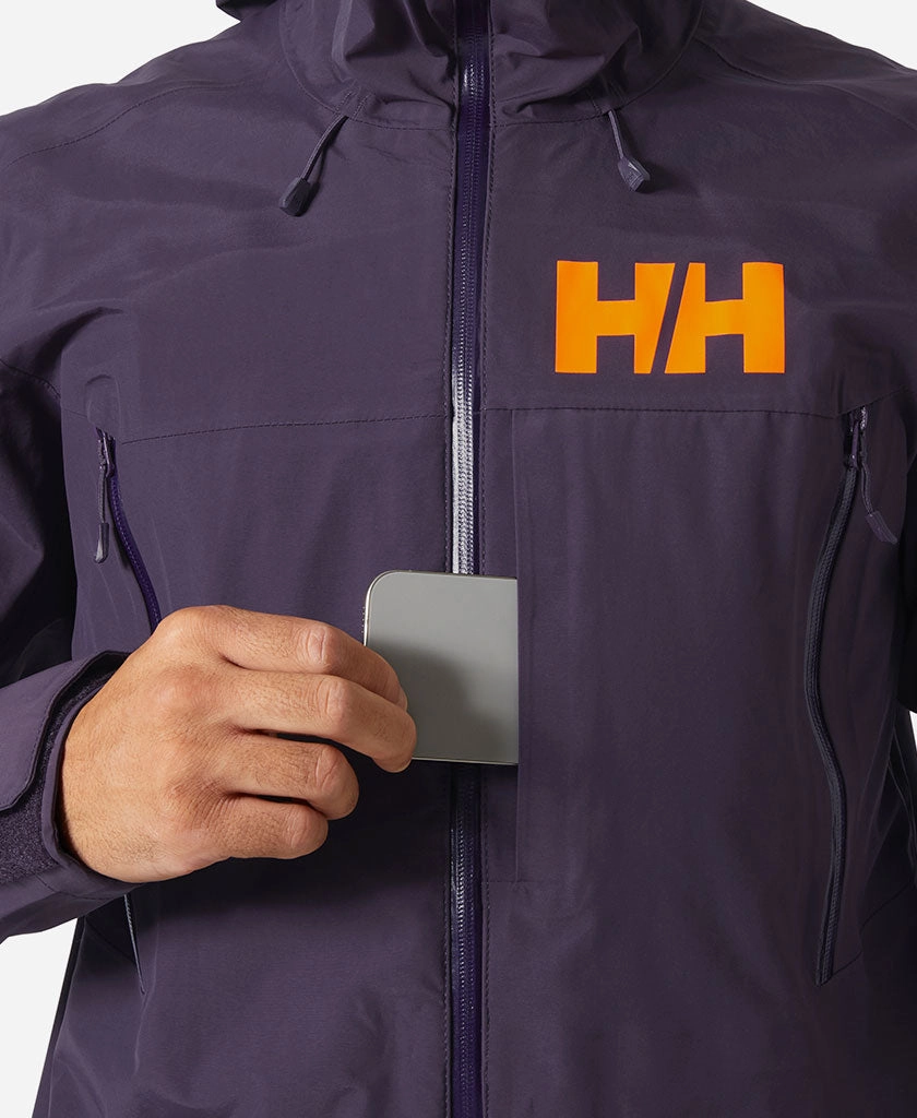 SOGN SHELL 2.0 JACKET, Black Grape Magnetic Closure