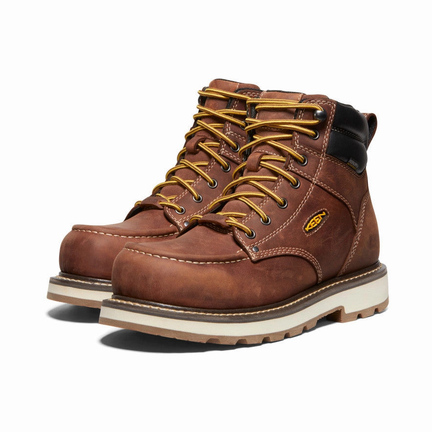 Outdoor Daily Men's Cincinnati 6" Waterproof 90?? Heel Boot (Carbon Toe)  |  Tuscan Red/Sandshell