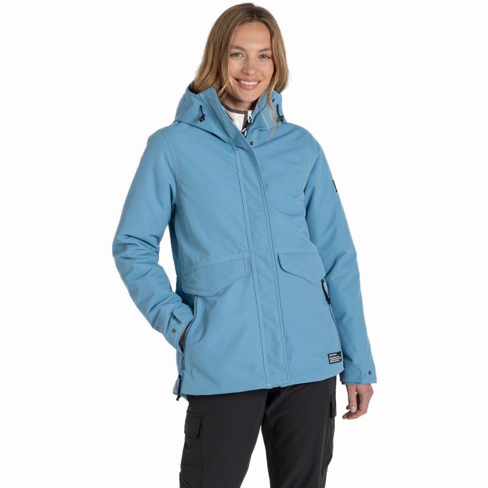 Craghoppers Womens CO2 Renu Sally Waterproof Hooded Jacket Sun Protection Fabric