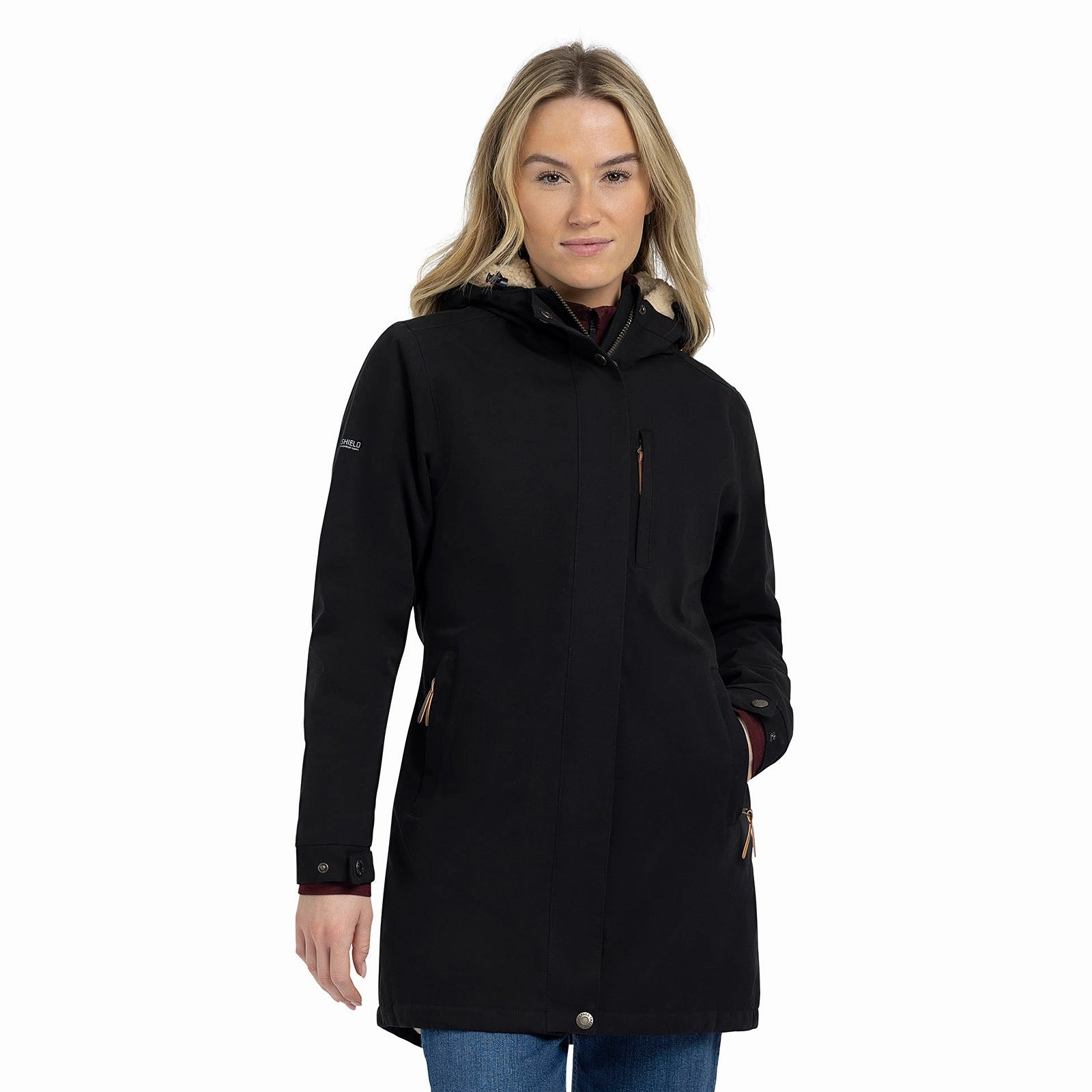 Trespass Womens Risha Fleece Lined Waterproof Jacket Collar Stabilization System