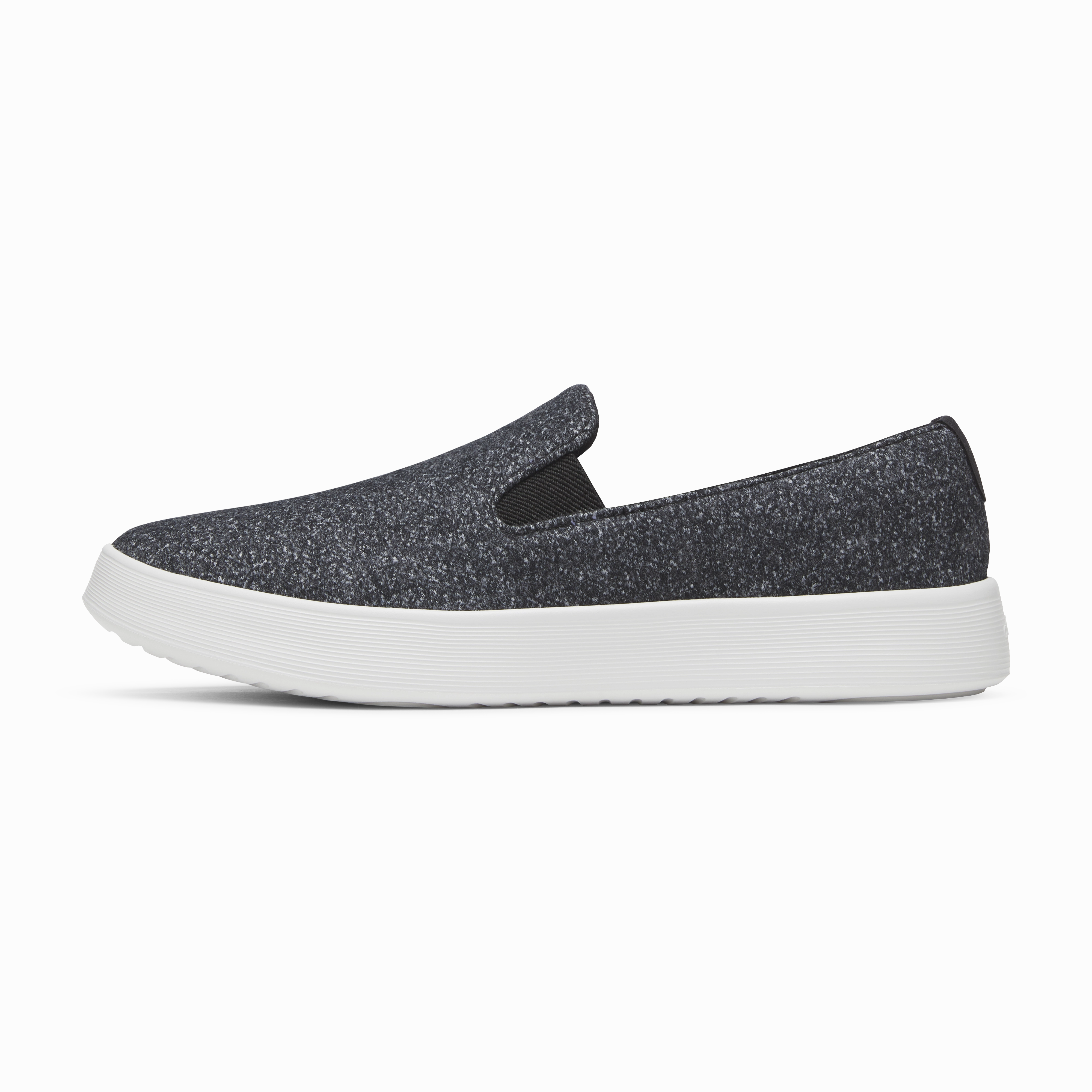 Low Profile Drop Men's Wool Cruiser Slip On - Dark Grey (Light Grey Sole)