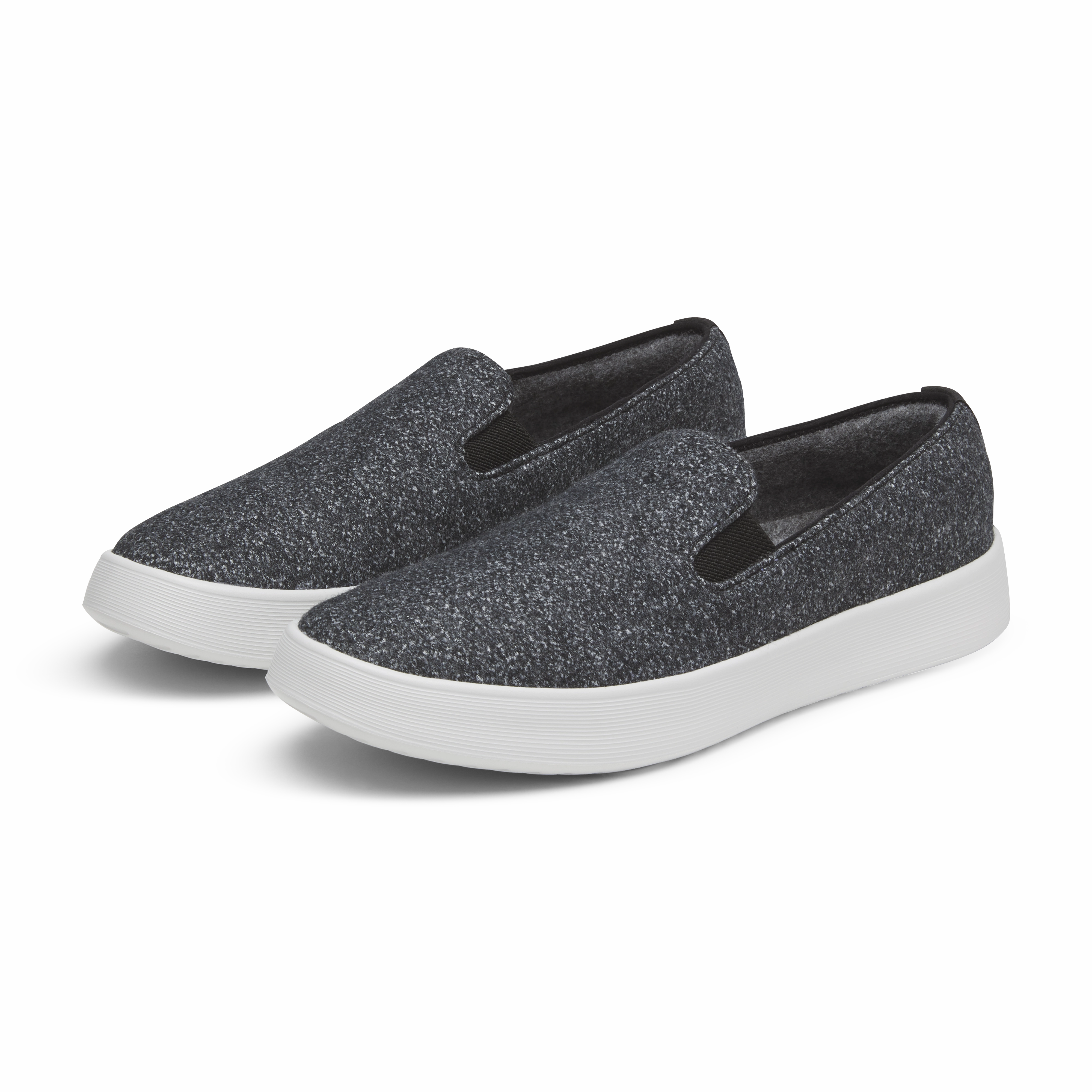 Men's Wool Cruiser Slip On - Dark Grey (Light Grey Sole) Weather Friendly Energy Walk