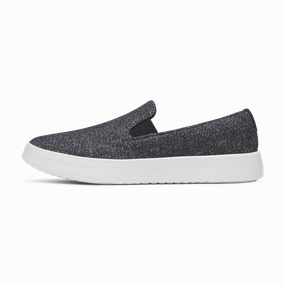 Low Profile Drop Men's Wool Cruiser Slip On - Dark Grey (Light Grey Sole)