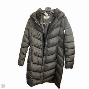 Autumn Wear Laser Cut Vents Coat Puffer & Quilted By Calvin Klein In Black, Size: M