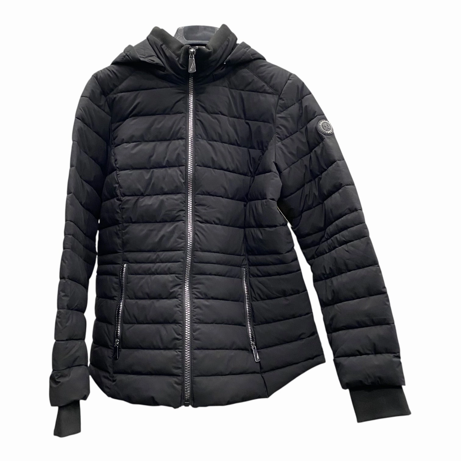 Compression Fit Technology Compact Layer Coat Puffer & Quilted By Nautica In Black, Size:Xl