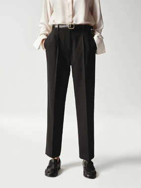 Straight Leg Ankle Pants slim cut