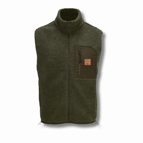 Recycled "Seeker" Sherpa Fleece Vest Lightweight Fabric Sleek Finish