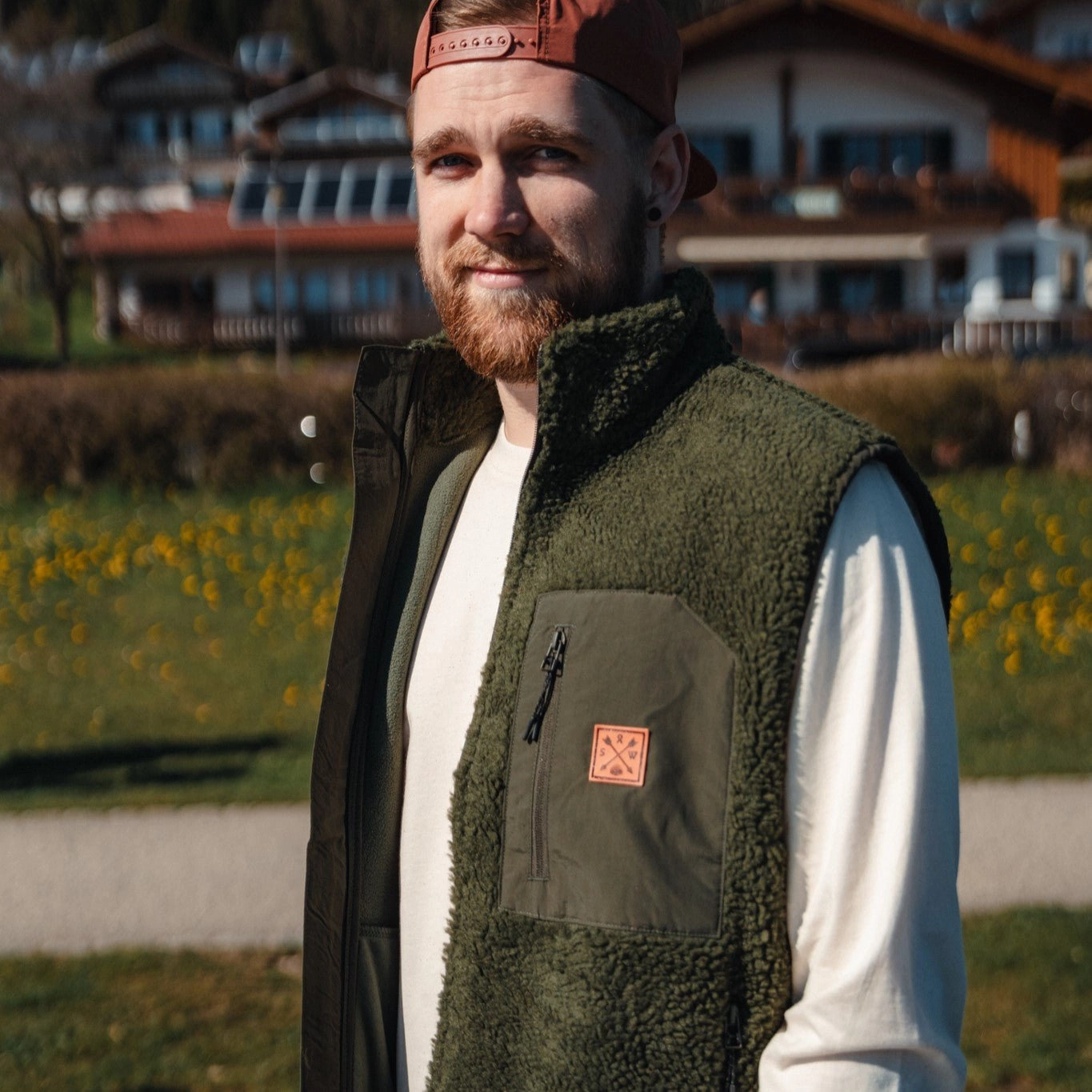 Recycled "Seeker" Sherpa Fleece Vest Quick Movement Comfortable clothing