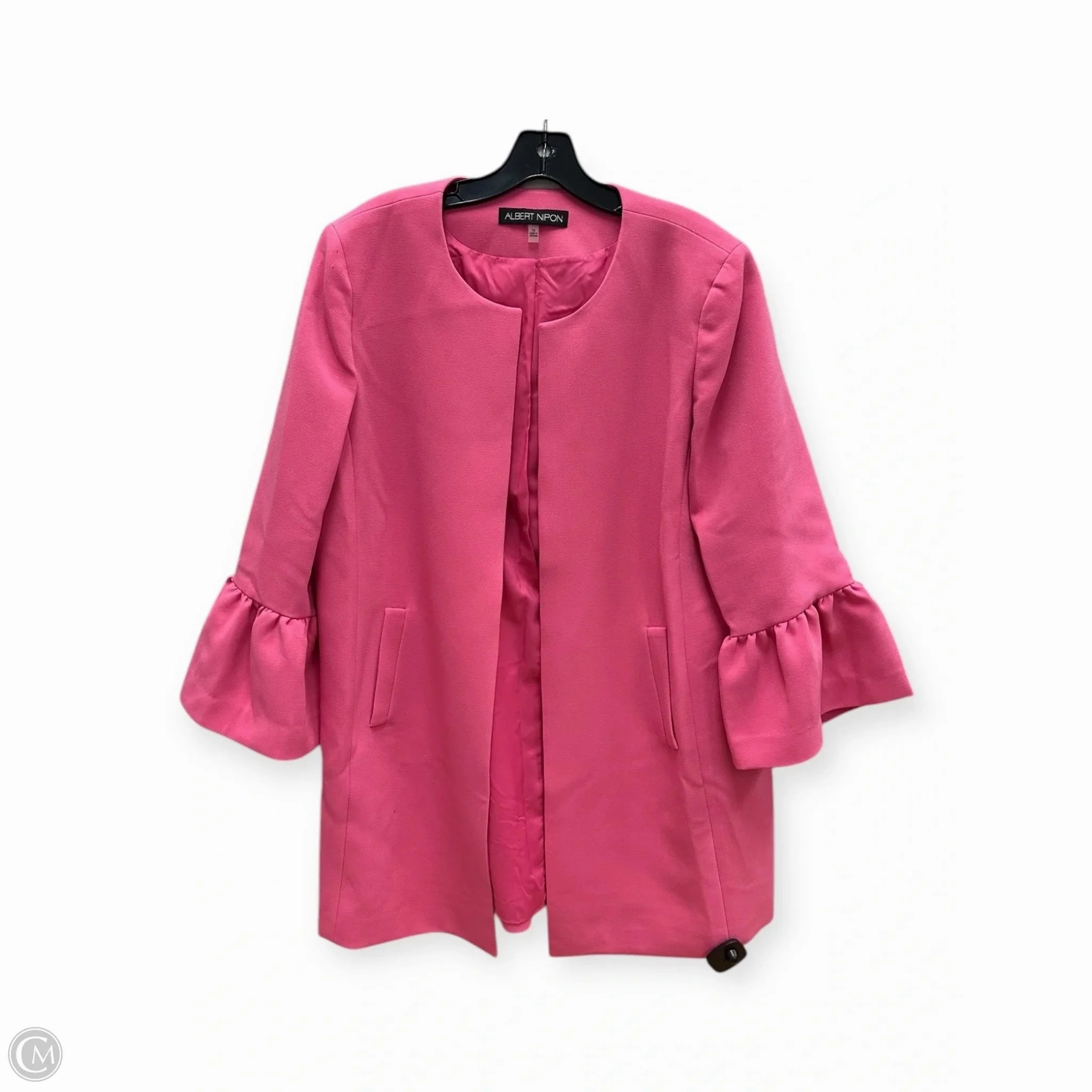 Cotton Twill Stand Up Collar Coat Other By Cmc In Pink, Size: 14