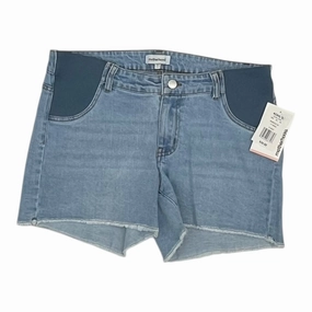 MATERNITY SHORTS by MOTHERHOOD in BLUE DENIM, Size:S Seasonal Wear Tight Cut