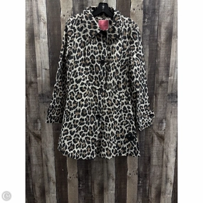 Stretch Material Coat Designer By Kate Spade In Animal Print, Size: M