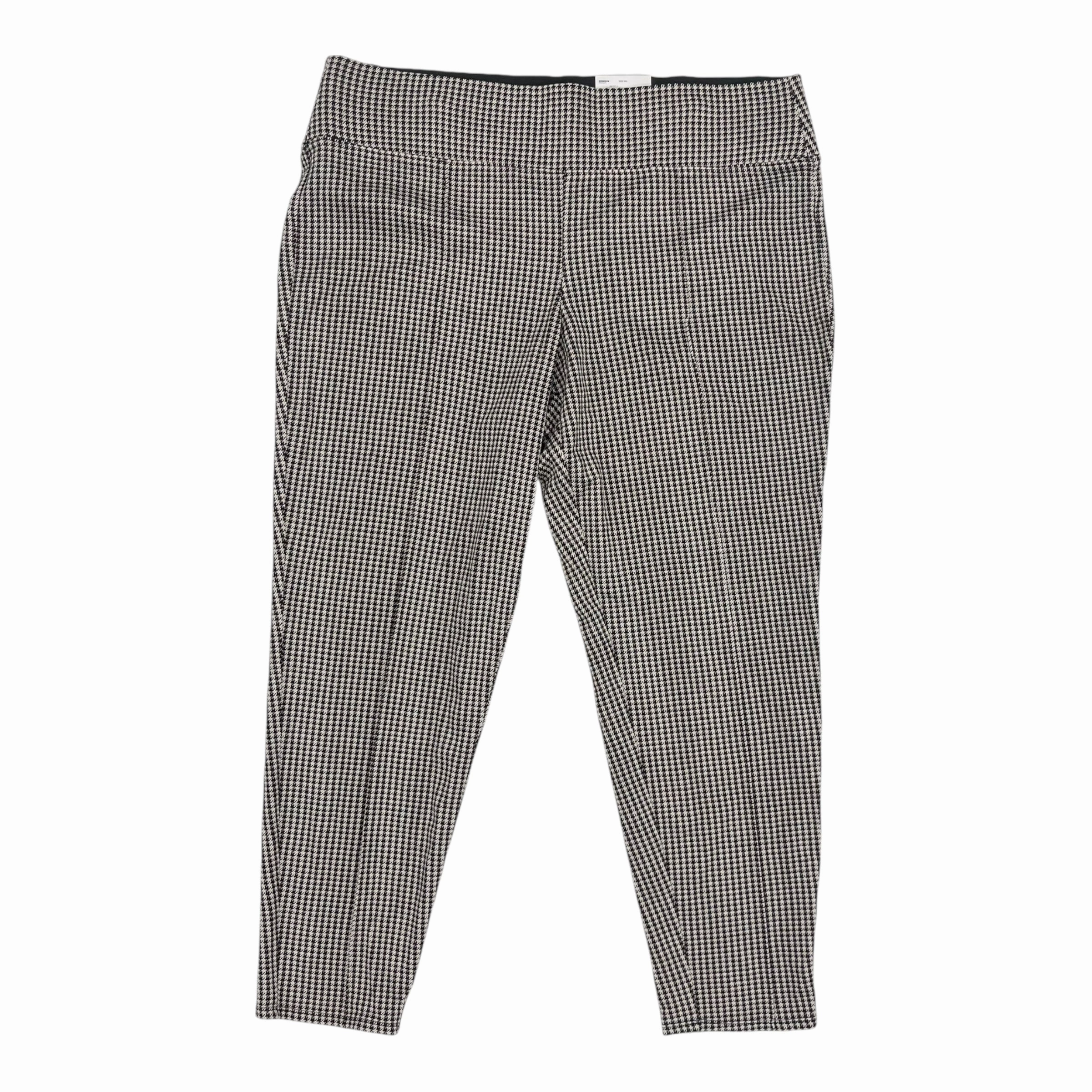 Easy Wear Pants Leggings By Nine West Apparel In Black & Cream, Size:Xxl