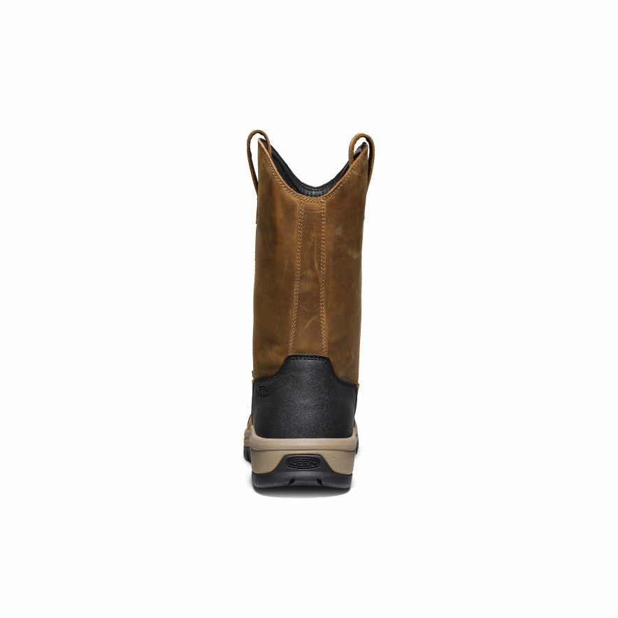 High   Quality Rubber Sole Men's Evanston Pull-On Waterproof Boot (Soft Toe)  |  Bison/Black
