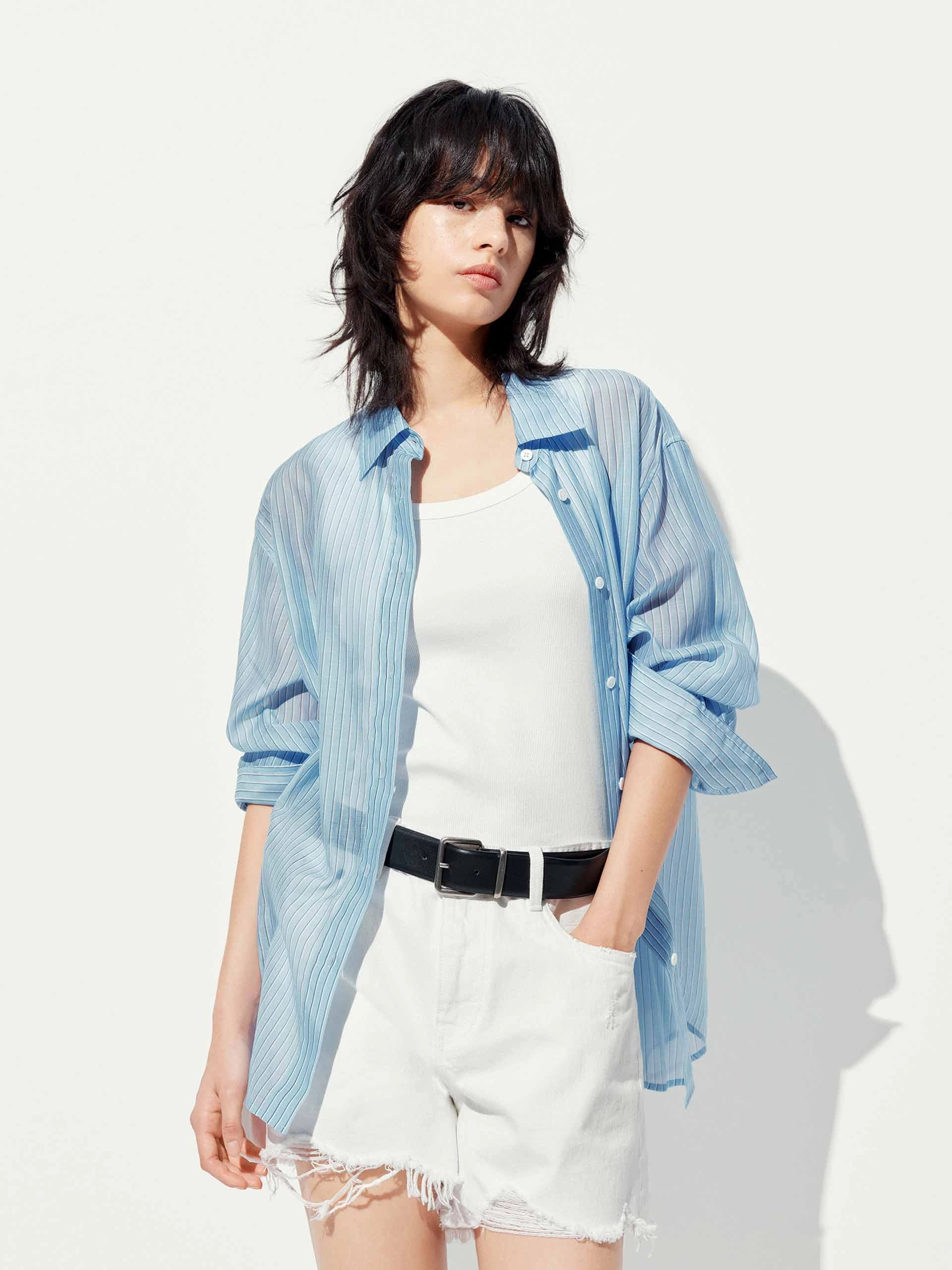 Trendsetter Choice Silk Blend Sheer Shirt