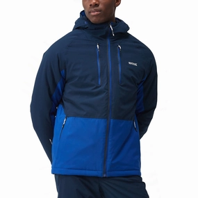 Regatta Mens Highton III Stretch Waterproof Jacket - Navy Convertible Sleeves