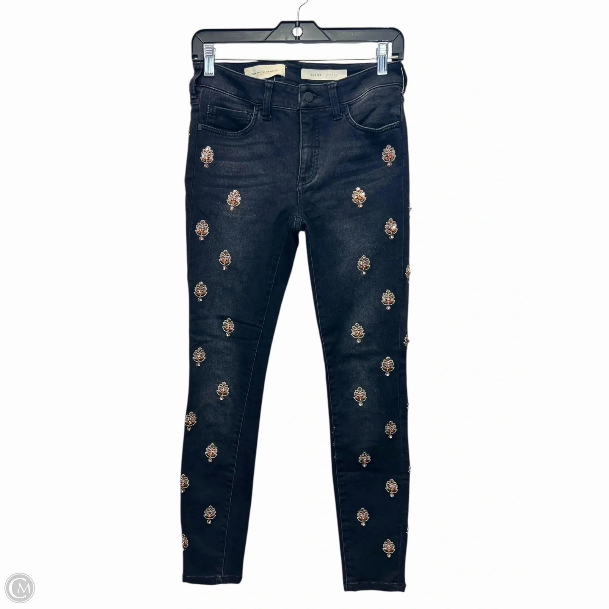Ready For All Modern Traveler Gear Sunny Vibes Jeans Designer By Pilcro In Black & Orange, Size: 4