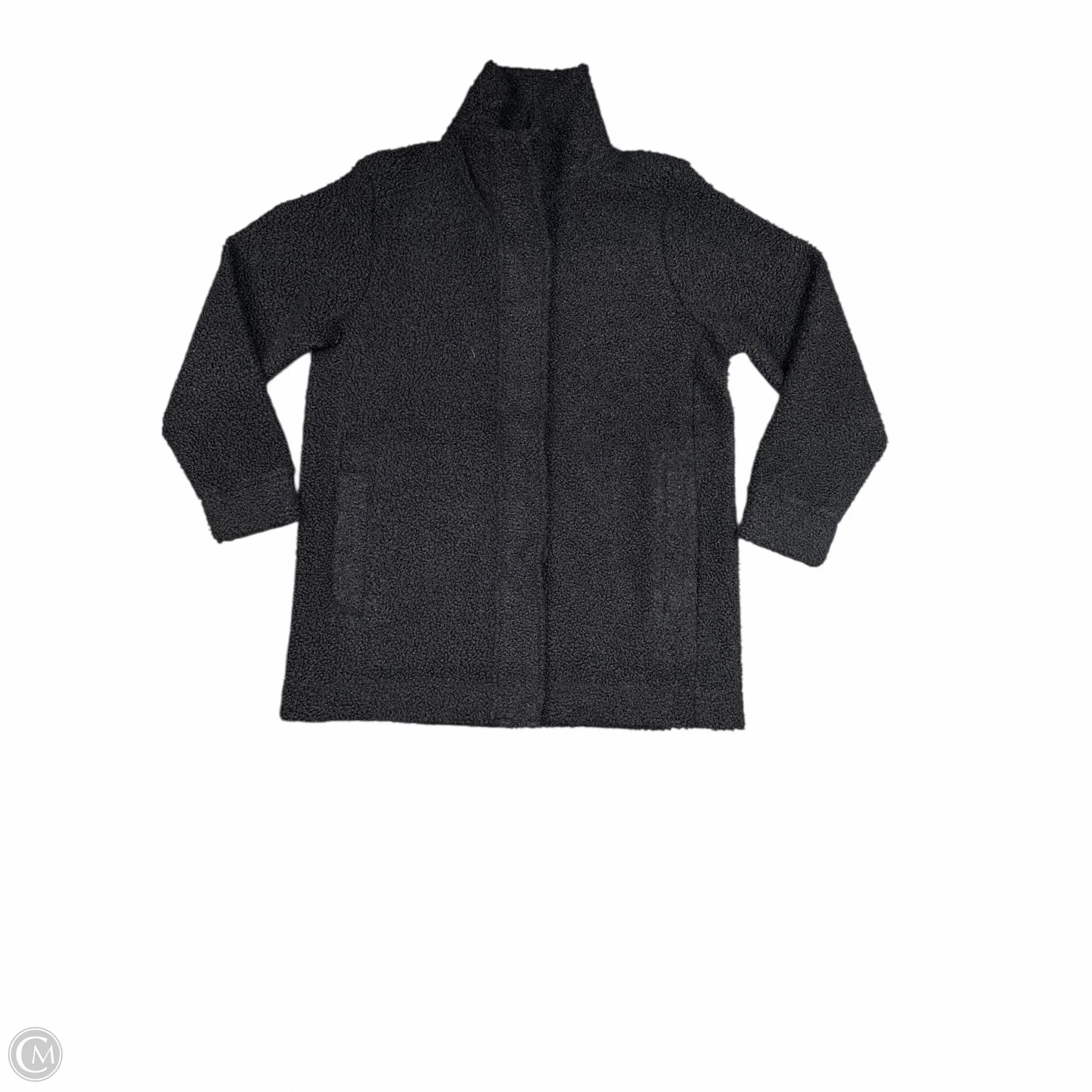 Coat Faux Fur & Sherpa By Lands End In Black, Size: M Checkered Style