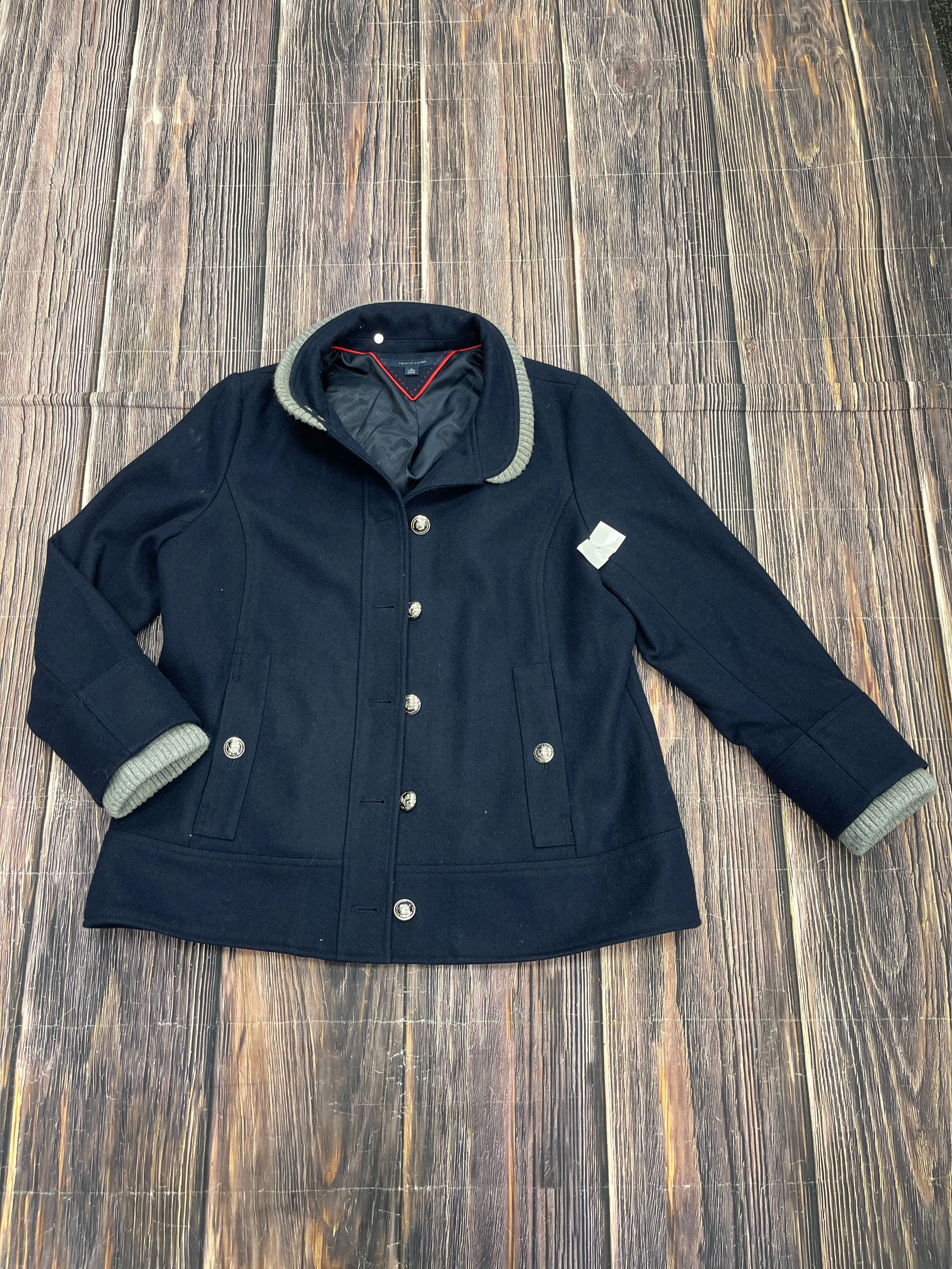 Coat Peacoat By Tommy Hilfiger  Size: Xl Comfy Fit Piece Nylon Shell Construction