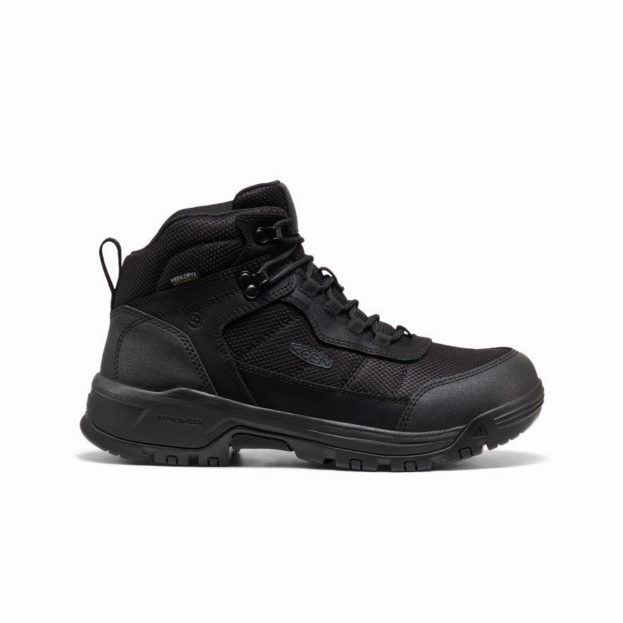 Men's Skokie Waterproof Work Boot (Soft Toe)  |  Black/Black Breathable Snowy Path