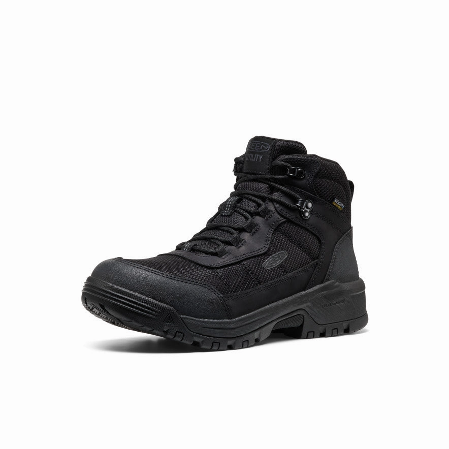 Men's Skokie Waterproof Work Boot (Soft Toe)  |  Black/Black Eco Material Snow Trekker