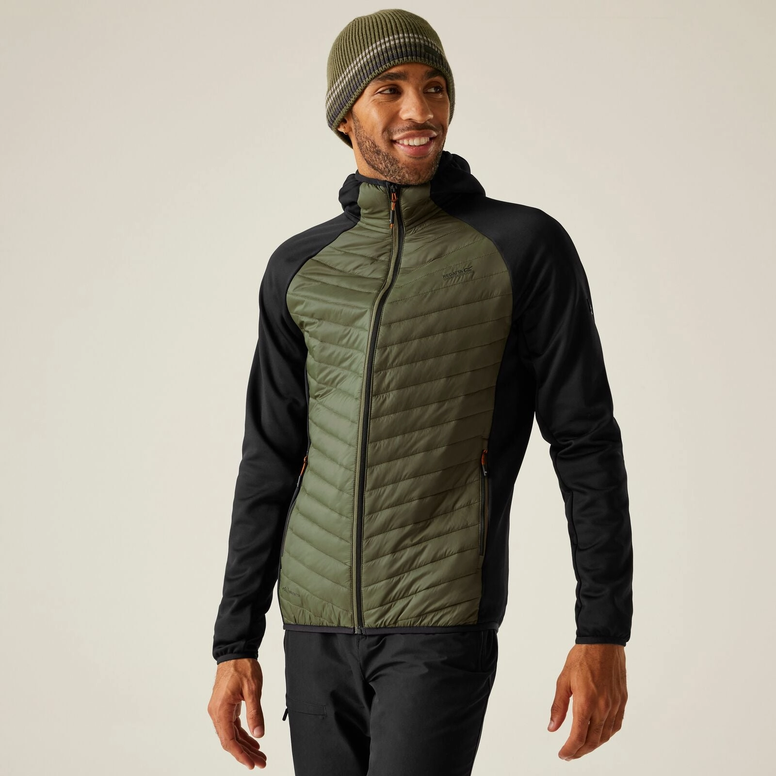 Regatta Mens Andreson Hybrid Hooded Padded Jacket Compression Packability