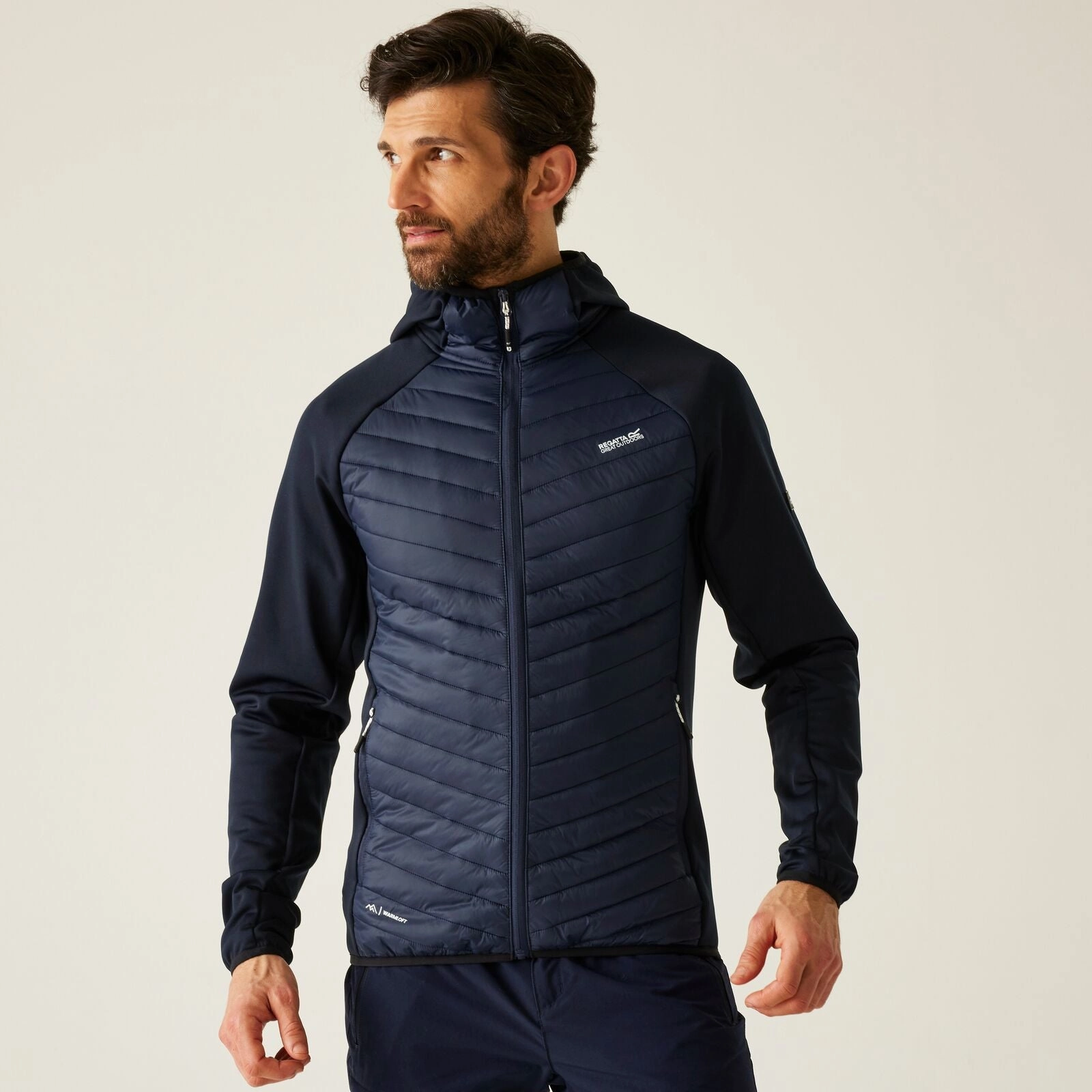 Classic Fit Regatta Mens Andreson Hybrid Hooded Padded Jacket