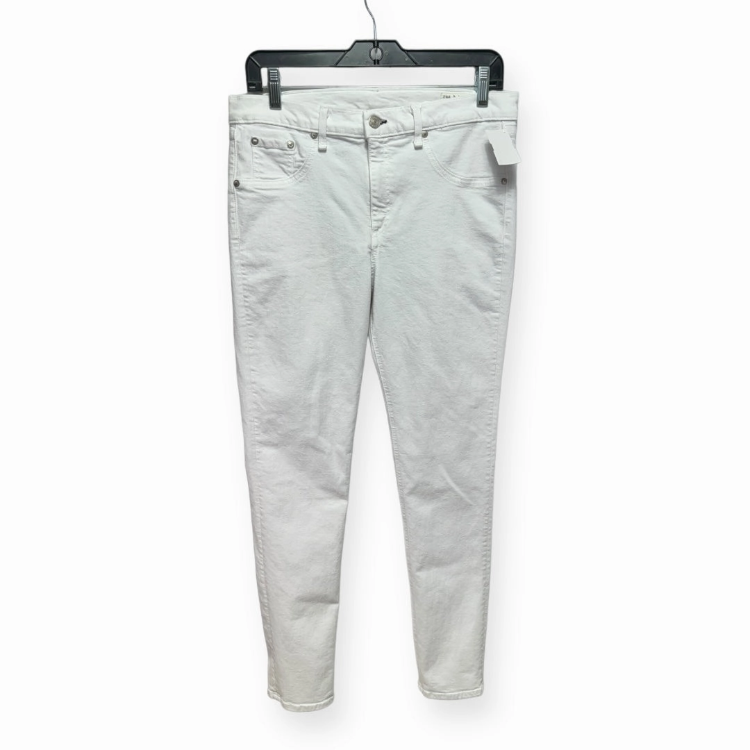 Street Cool Cate Skinny Jeans Designer Rag & Bones Jeans In White, Size 14/32