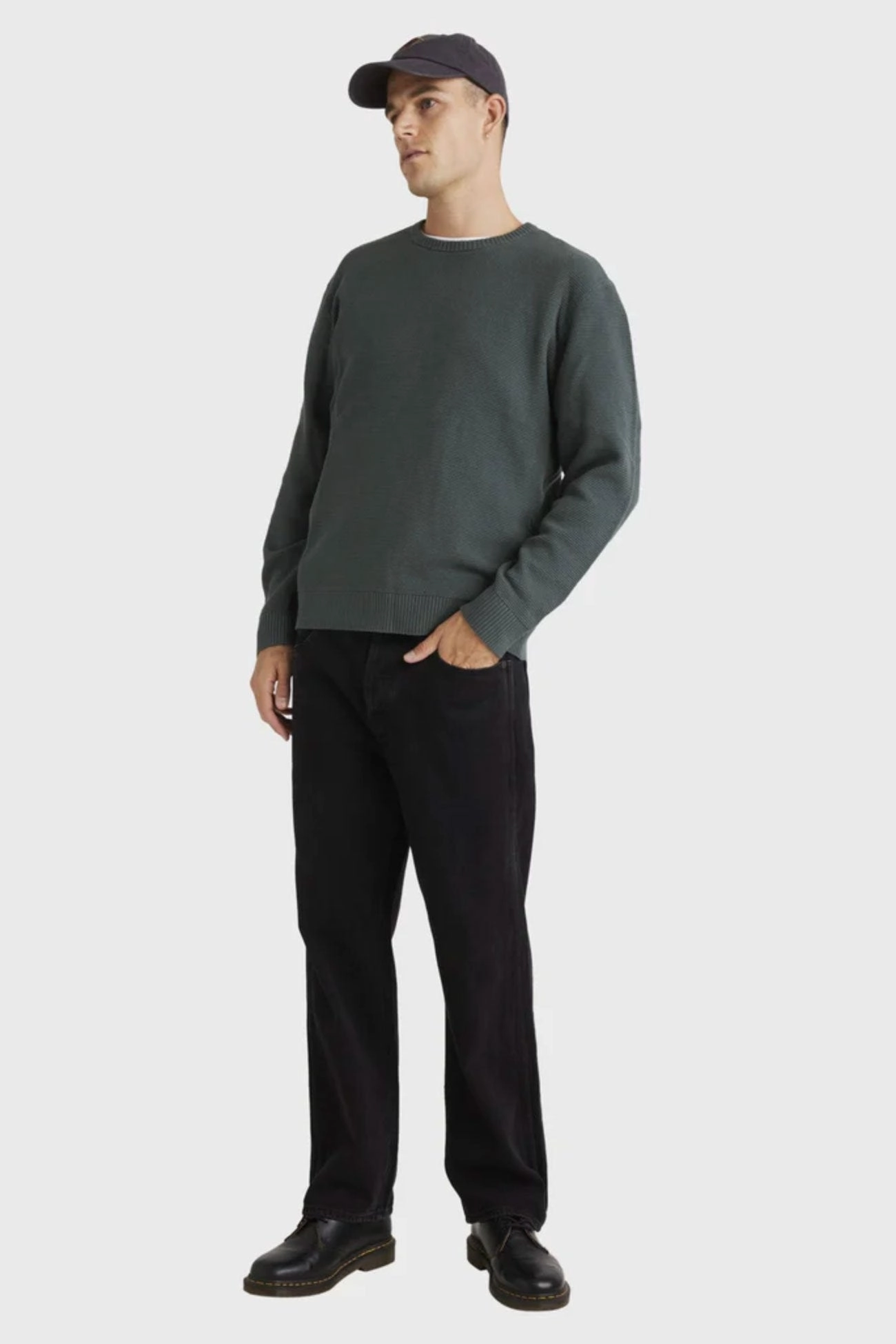 Duke Crew Knit Olive Long Sleeves