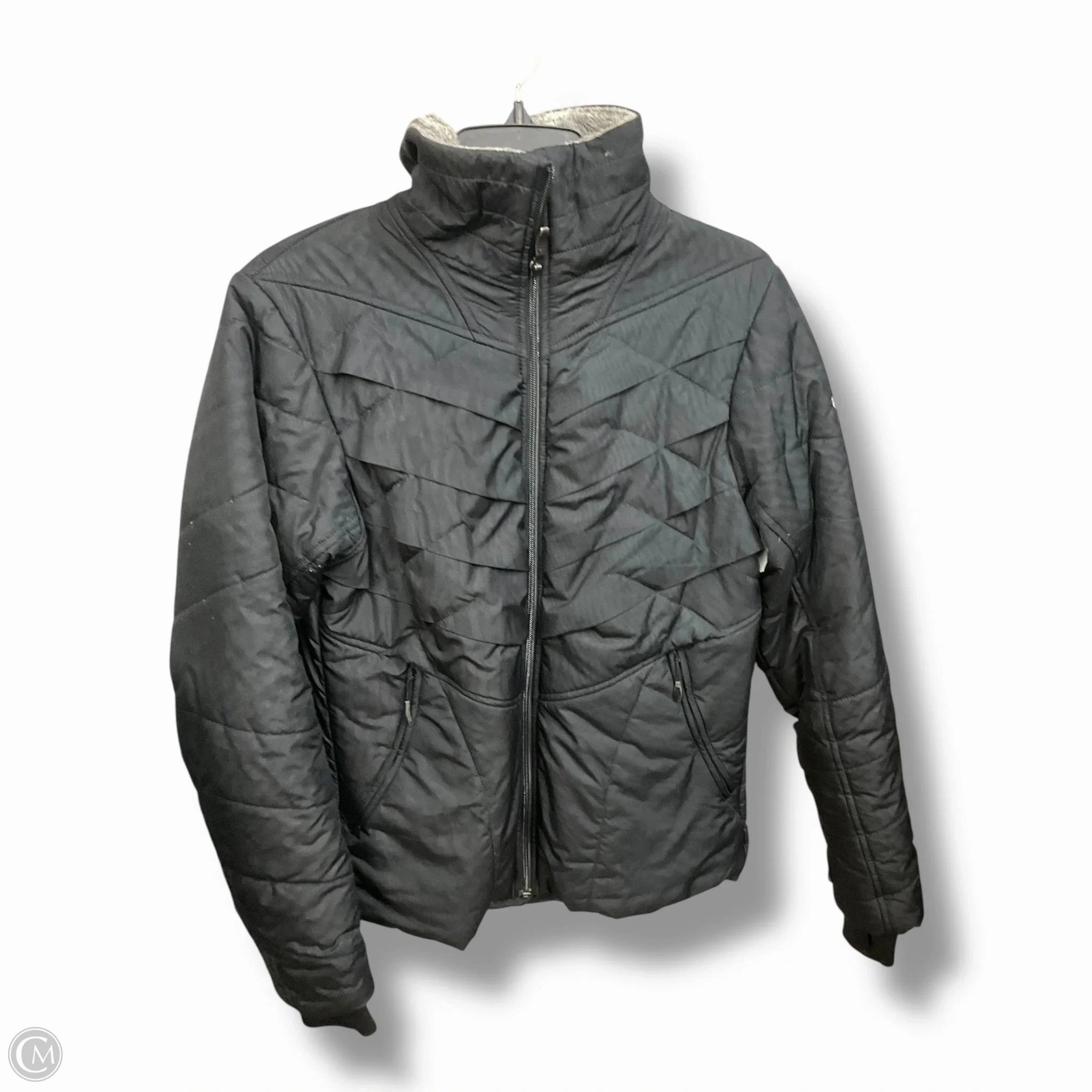 Coat Puffer & Quilted By Columbia In Black, Size: M Multi Purpose Loops Fringe Detail