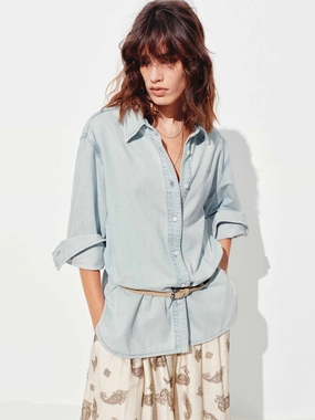 Daytime Look Long Sleeves Denim Shirt