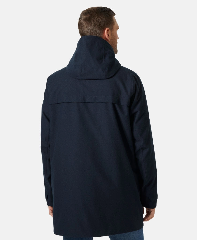 FROGNER JACKET, Navy Bonded Closure Mechanism Smooth Zipper Track