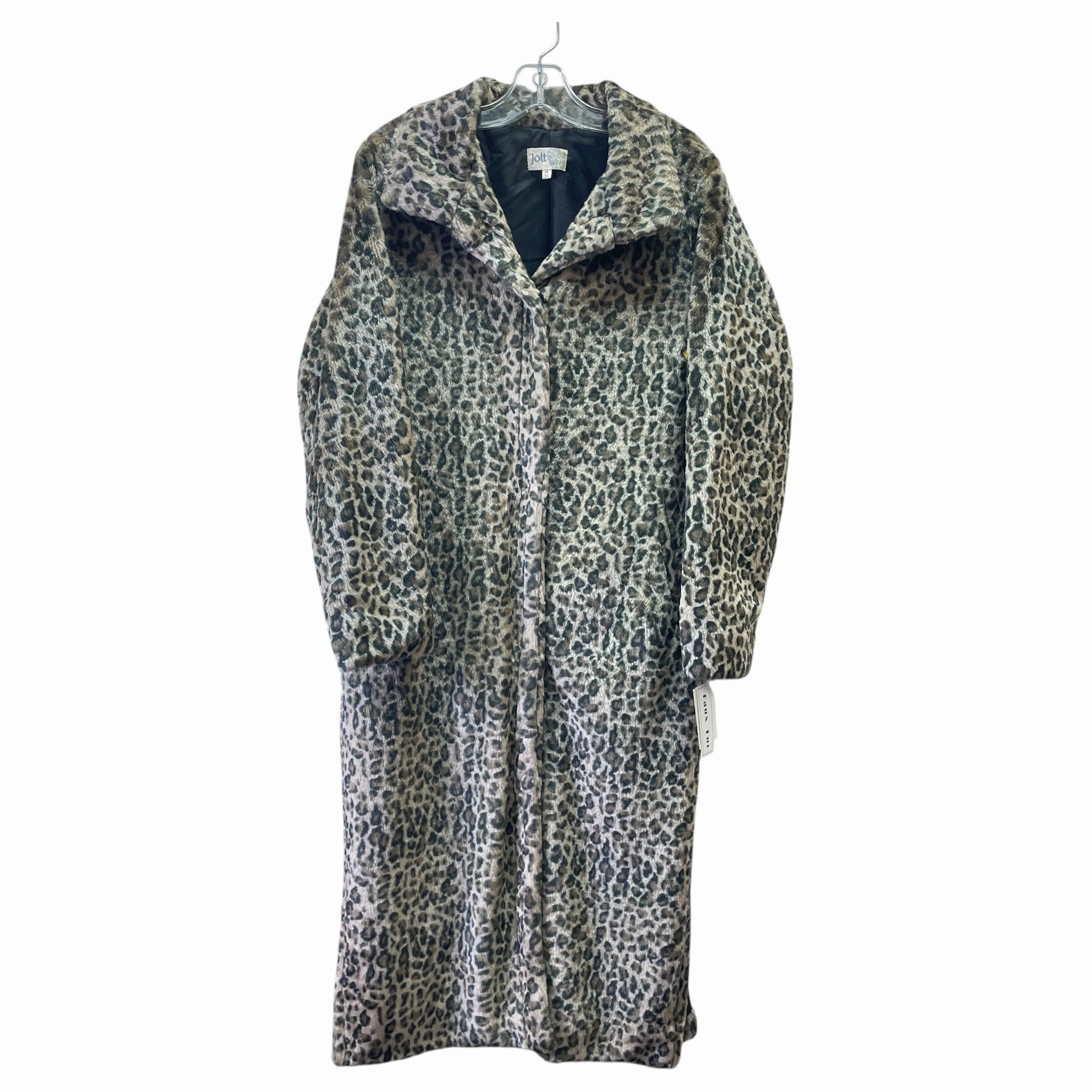 Ergonomic Armhole Cut Coat Faux Fur & Sherpa By Jolt In Animal Print, Size:M