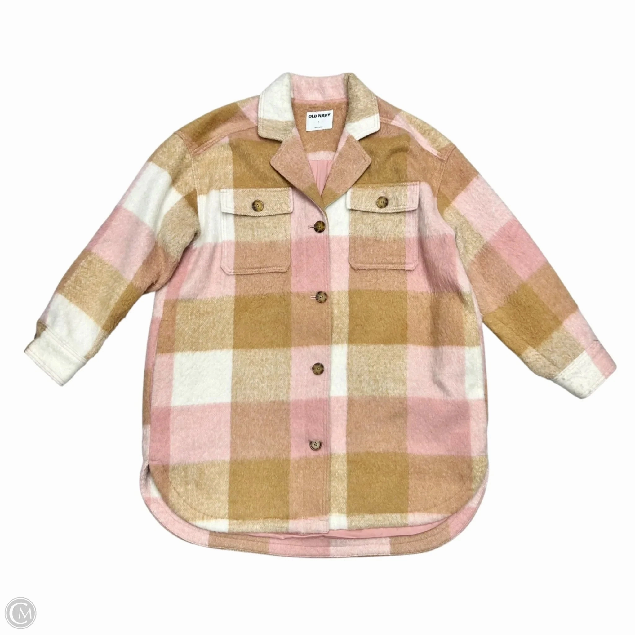 Double Stitch Reinforcement Coat Other By Old Navy In Pink & Tan, Size: L