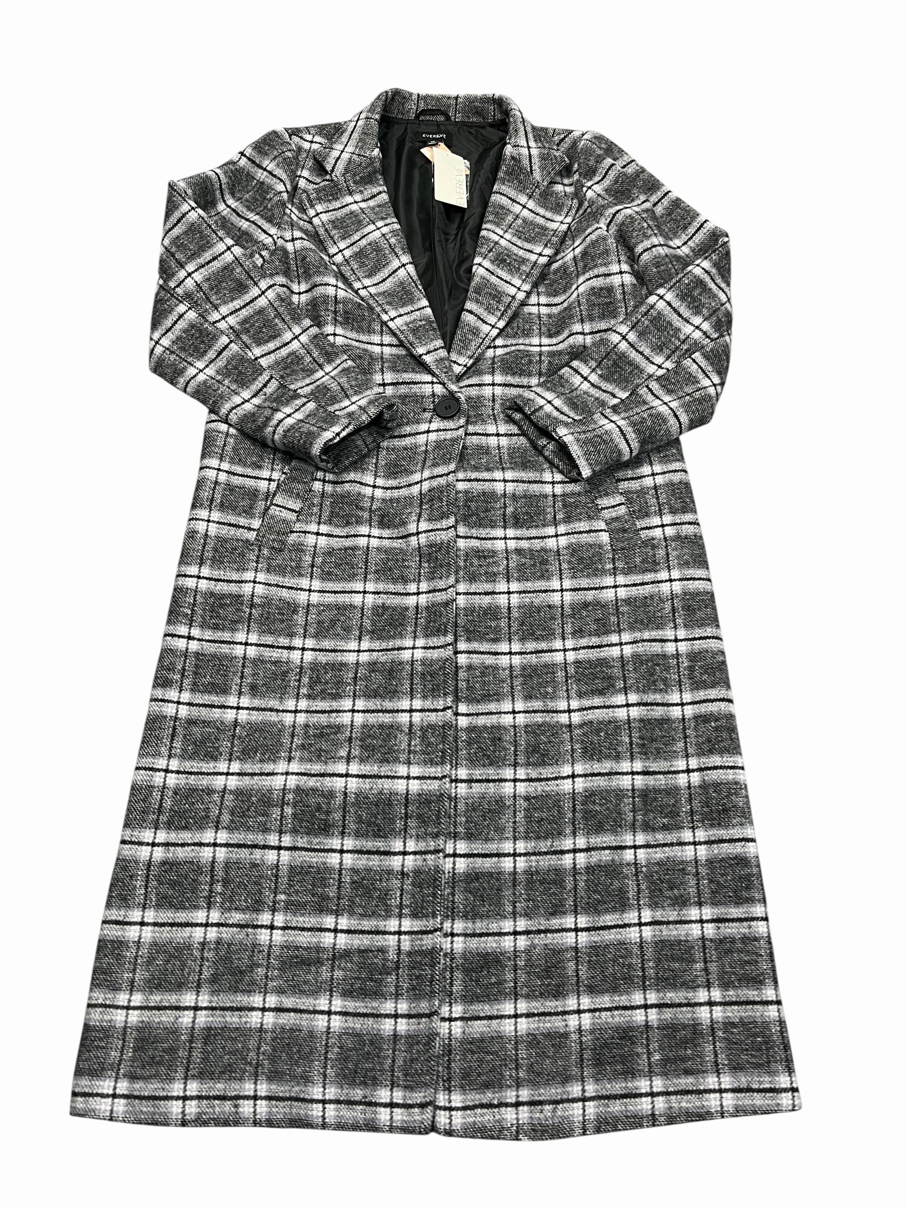 Heavyweight Fabric Weather Adaptive Ventilation Coat Wool By Evereve In Plaid Pattern, Size:Xs