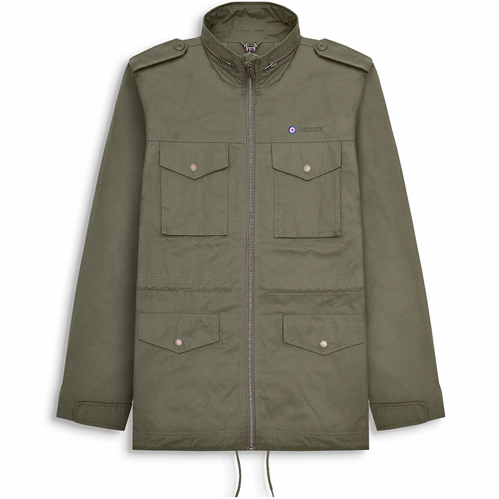 Good Material Travel Wardrobe Lambretta Mens M-65 Military Jacket - Khaki