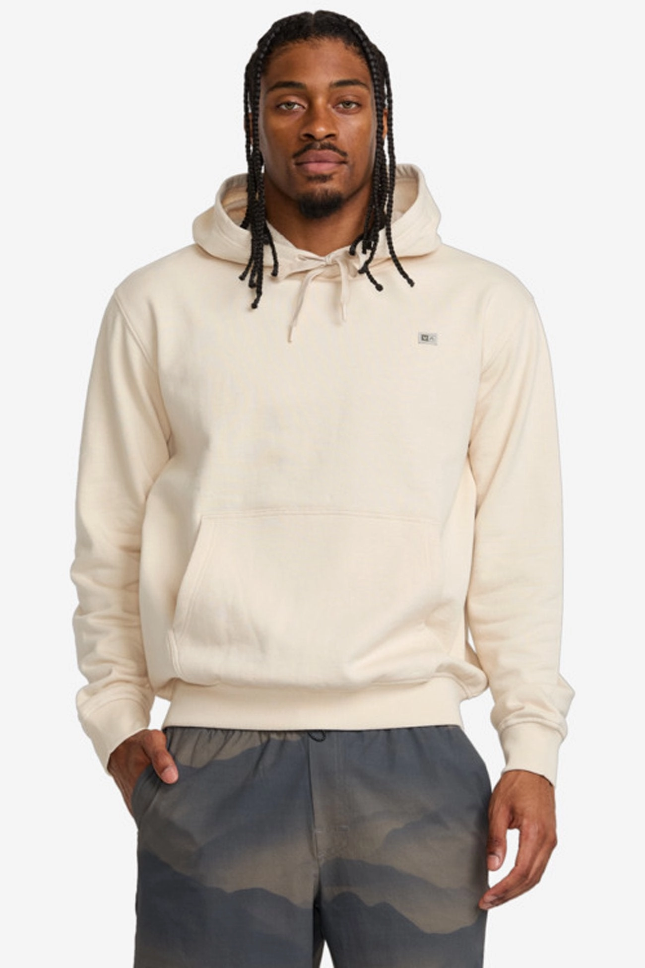 Relaxed Fit Silhouette Reflective Detailing Essential Hoodie Ceramic
