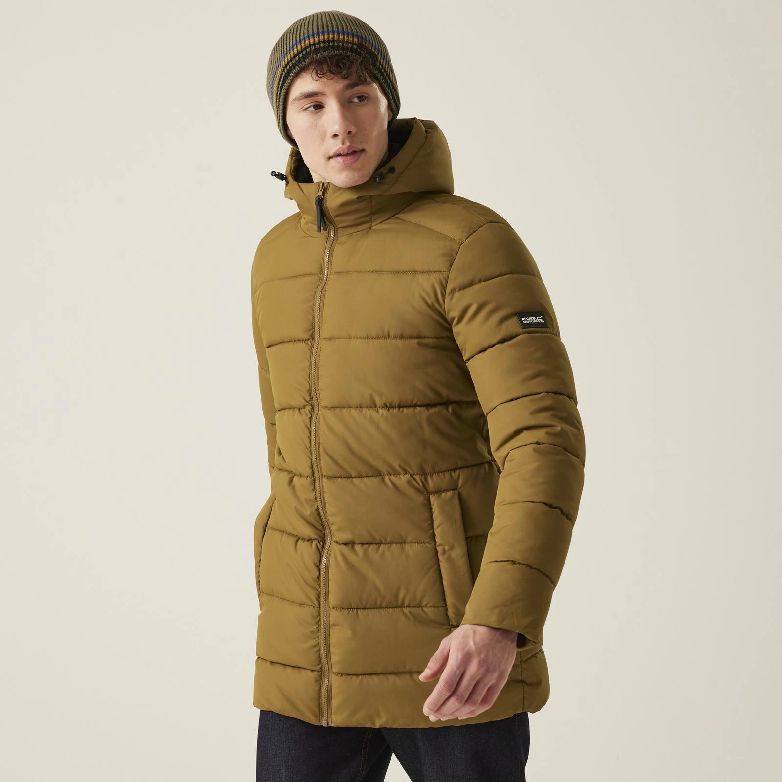 Regatta Mens Laviver Hooded Winter Padded Jacket All Day Fit Waterproof Zipper