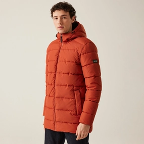 Regatta Mens Laviver Hooded Winter Padded Jacket Anti Pill Fabric Tech Fleece Lined