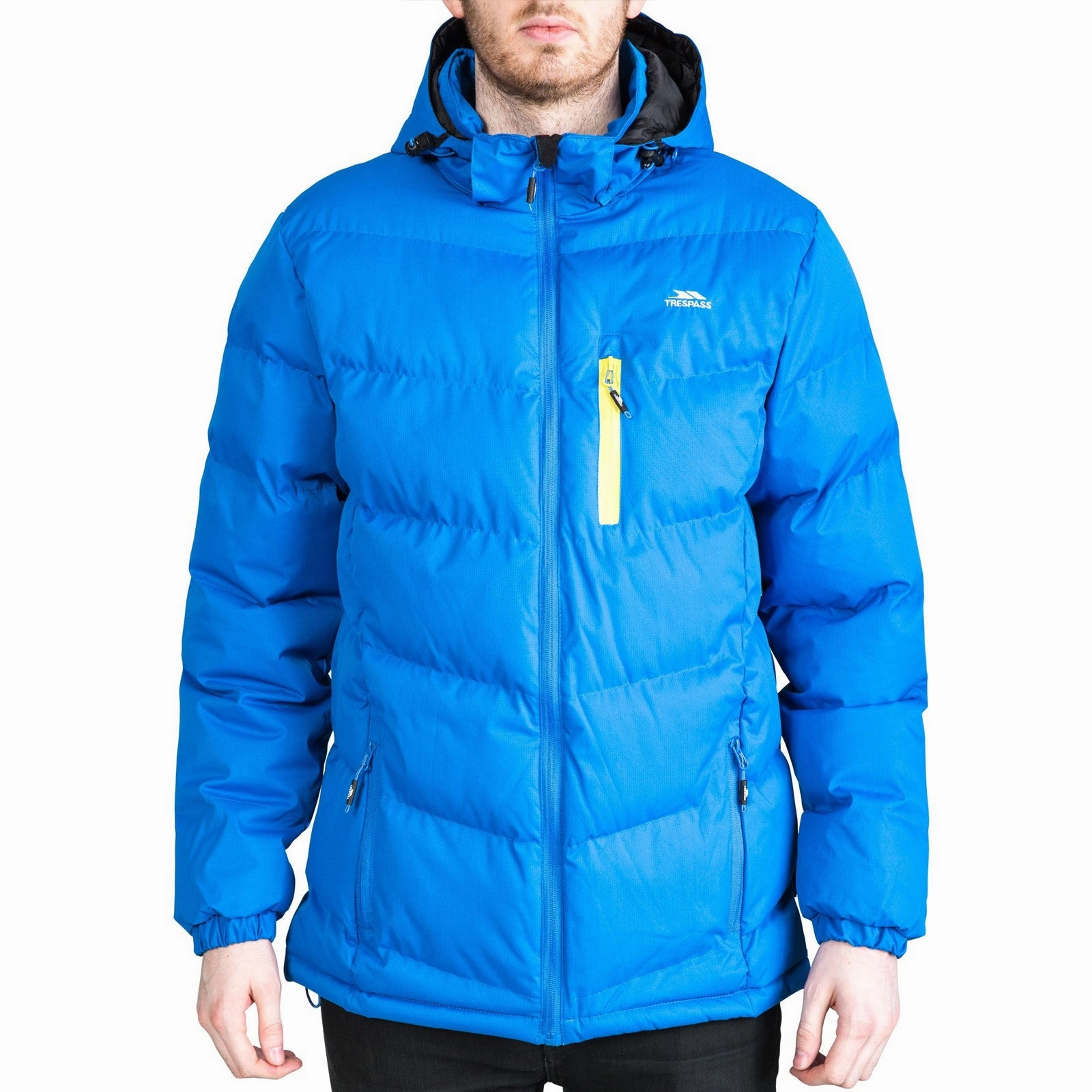 Reinforced Elbow Padding Noise Reducing Fabric Trespass Mens Blustery Padded Casual Jacket