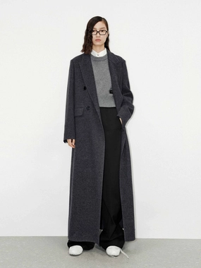 Merino Wool Long Overcoat Heat Reflective Layer