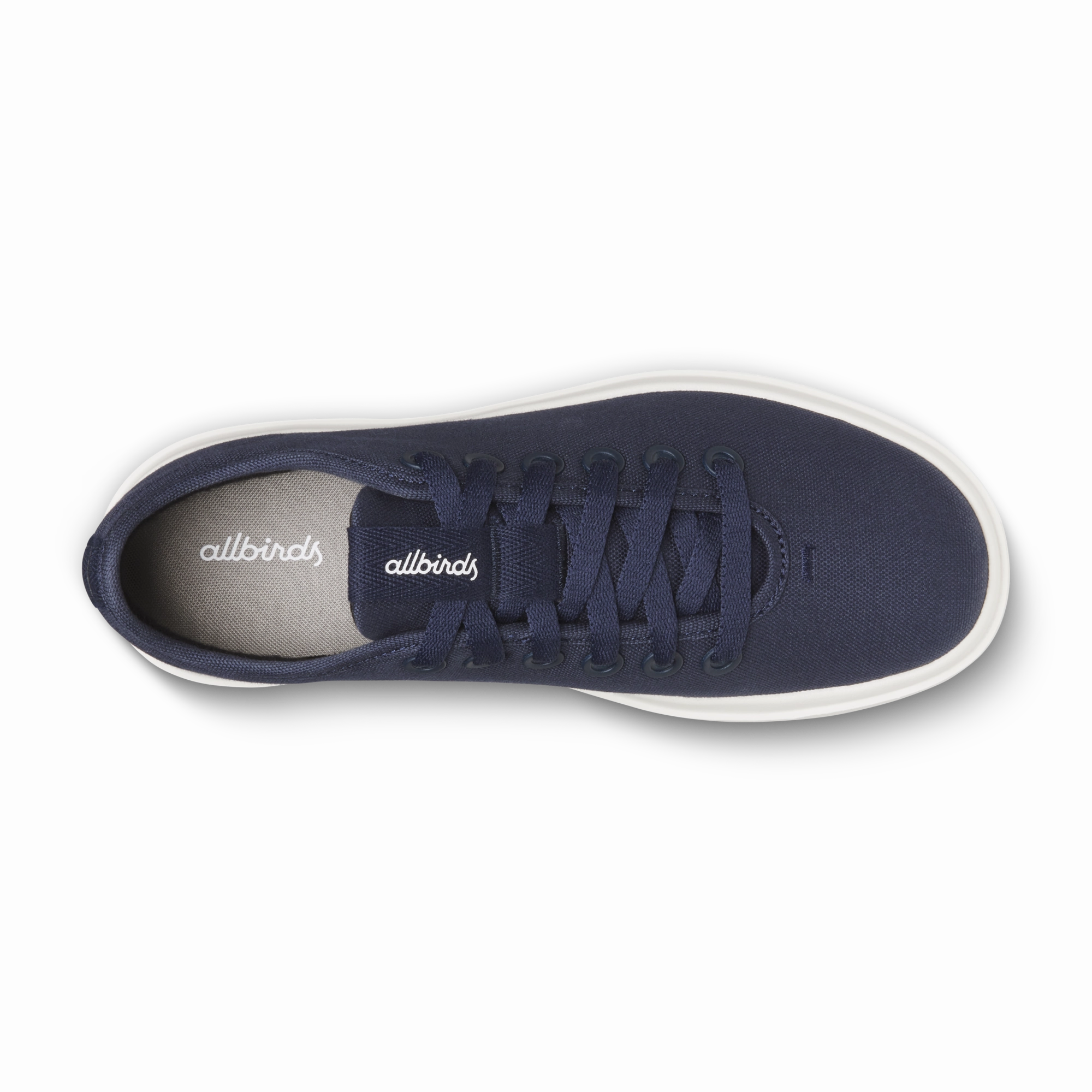 Men's Canvas Piper - Deep Navy (Natural White Sole) Memory Foam Insert