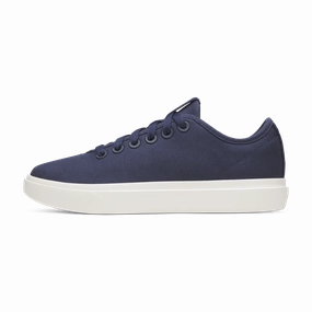Vegan Leather Construction Running Routine Men's Canvas Piper - Deep Navy (Natural White Sole)