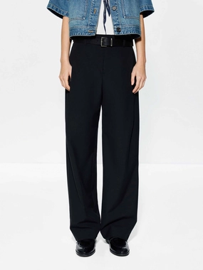 Urban Cool Black Tapered Leg Trousers