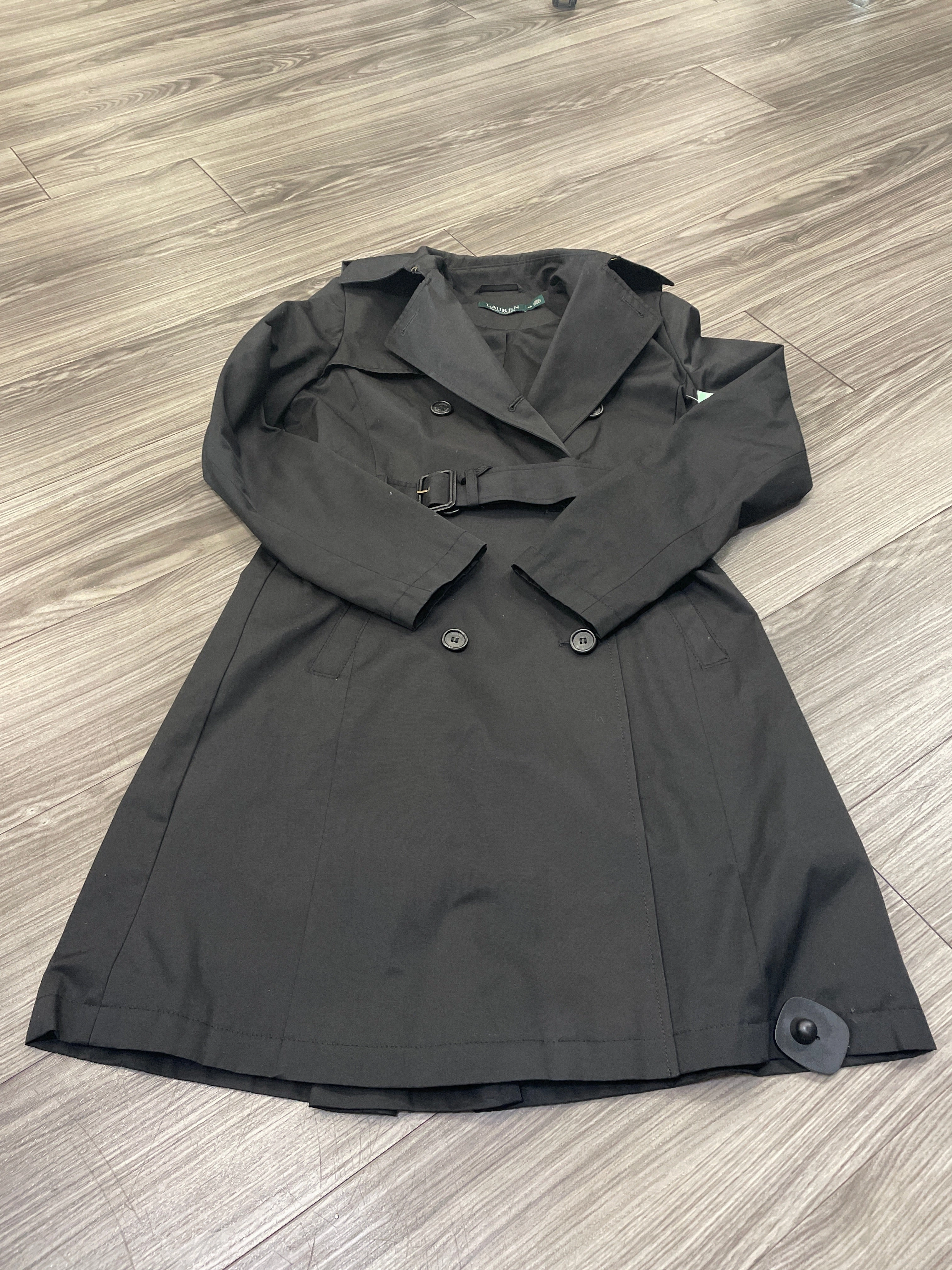 Layer Essential Piece Anti Slip Shoulder Black Coat Designer Ralph Lauren, Size Xs