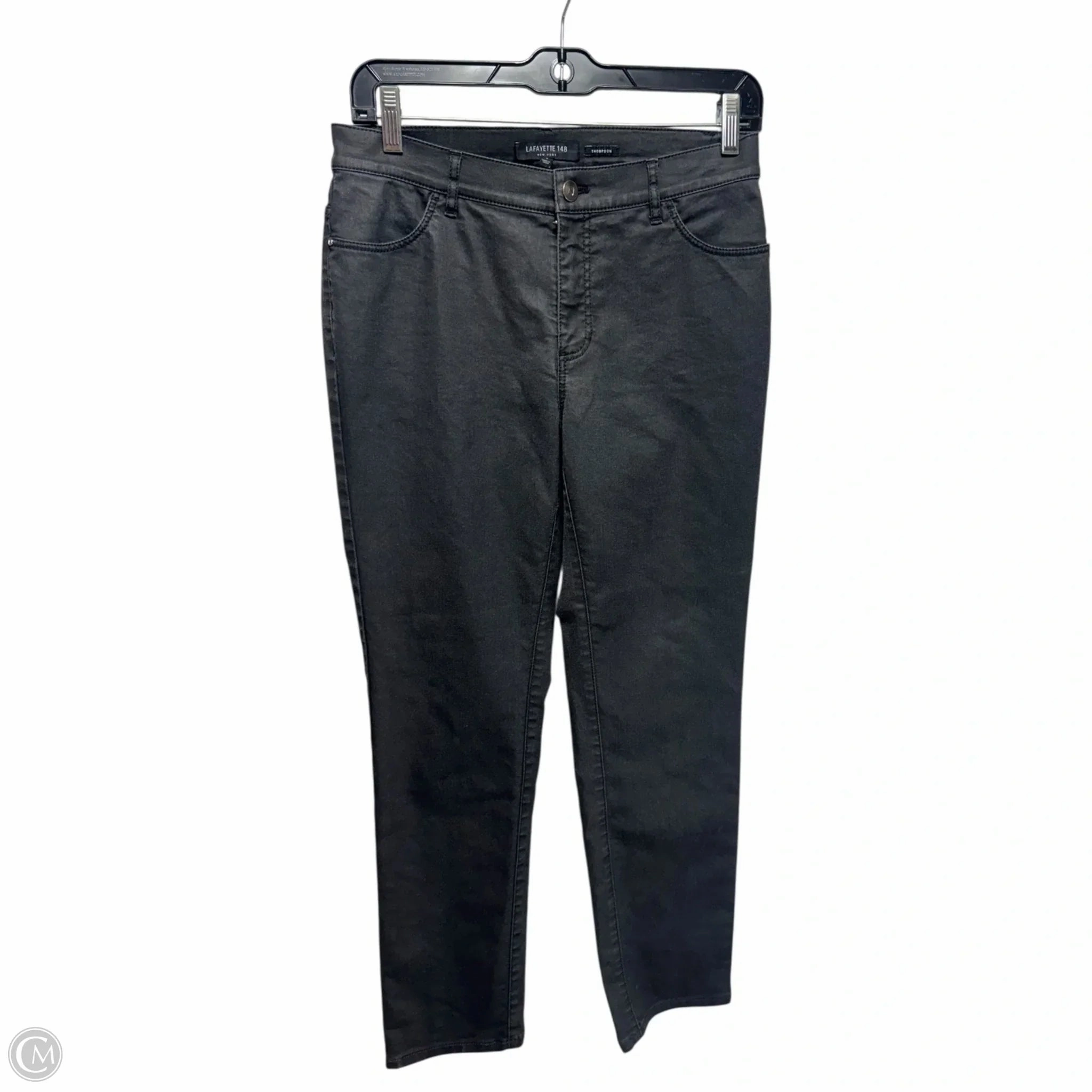 Thompson Coated Jeans Designer By Lafayette 148 In Grey, Size: 4 Neutral Fit Piece