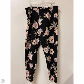 Pants Leggings By Clothes Mentor In Floral Print, Size: 4x Casual Stretch Fit