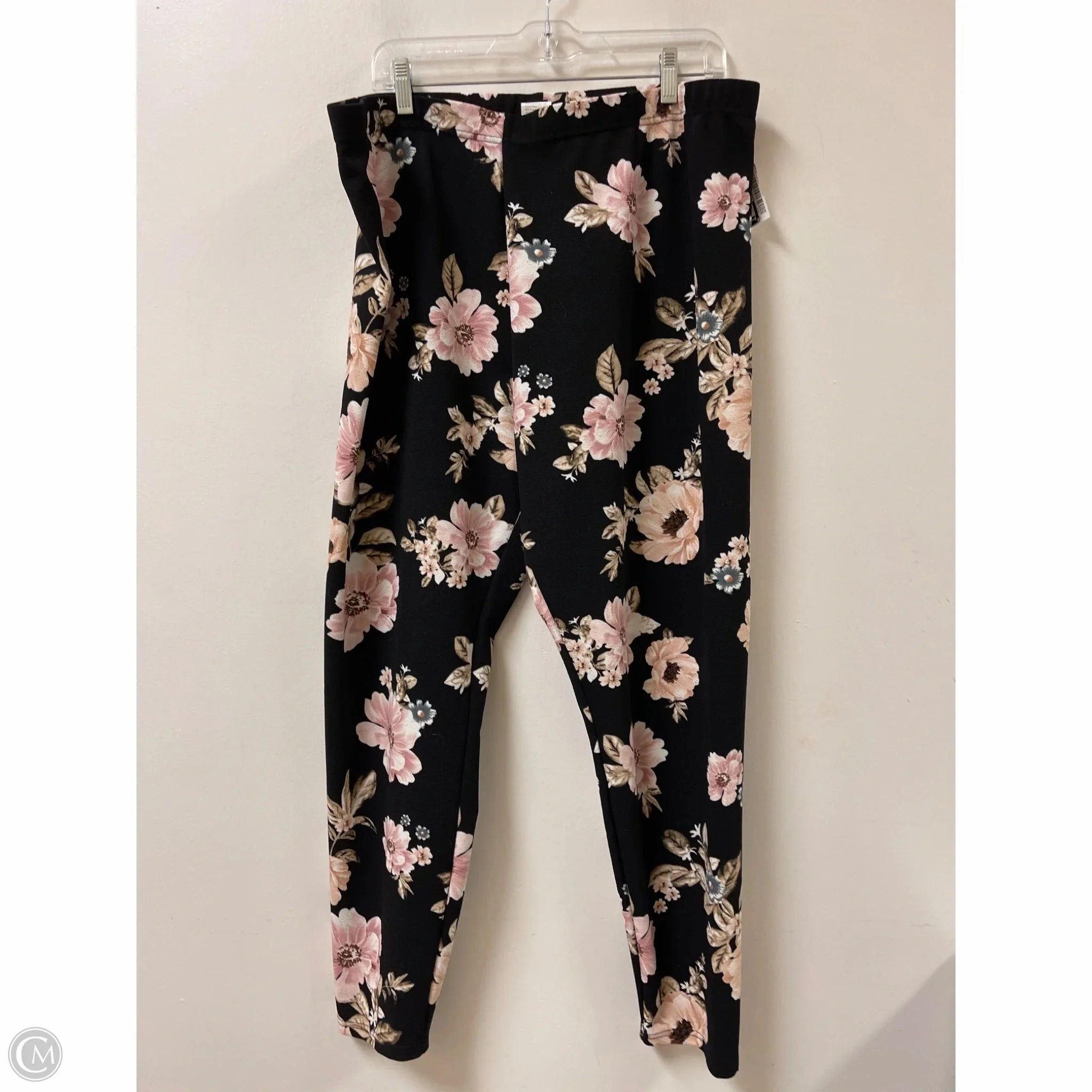 Pants Leggings By Clothes Mentor In Floral Print, Size: 4x Casual Stretch Fit