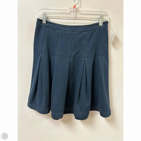 Travel Ease Skirt Designer By Diane Von Furstenberg In Blue Denim, Size: 8